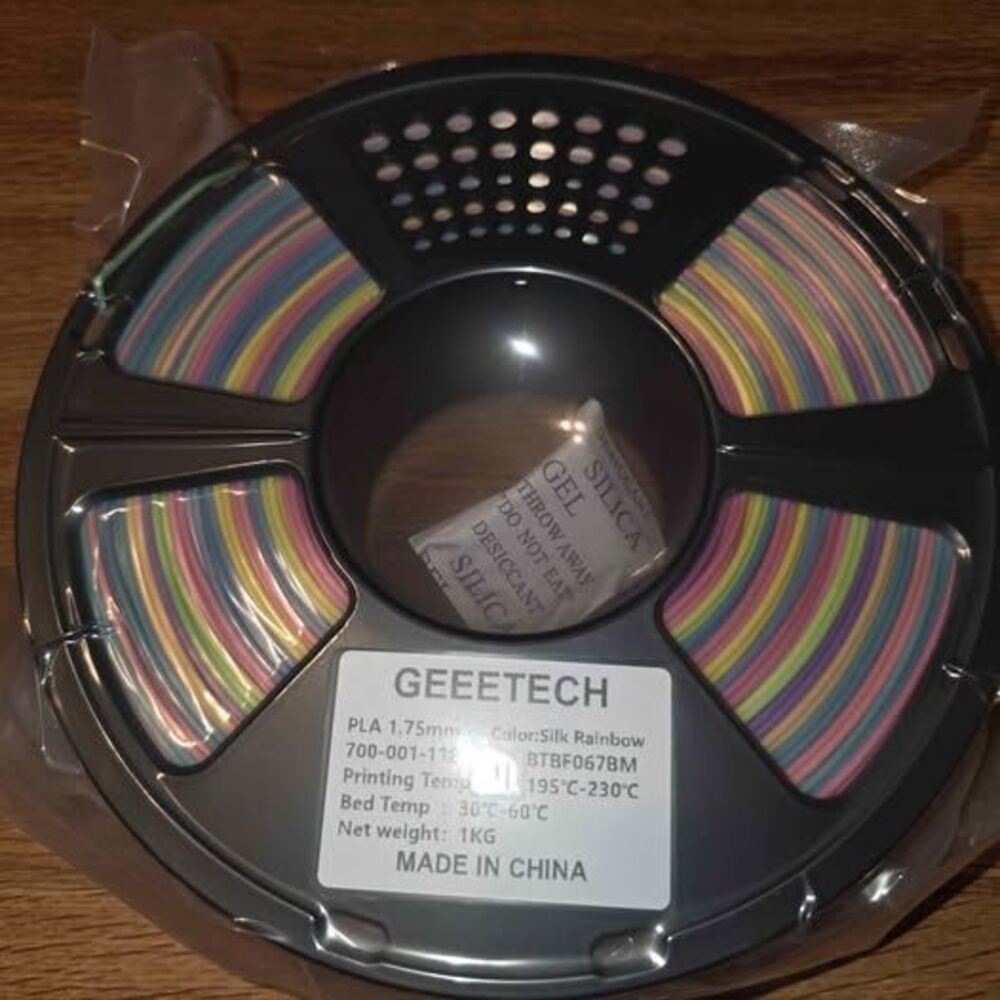 Geeetech Silk Rainbow PLA 1.75mm 3D Printer Filament - 1kg New Sealed
